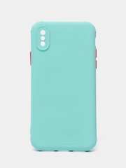 Чехол iPhone X / Xs силиконовый противоударный цветной матовый