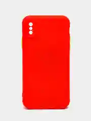 Красный чехол iPhone X / Xs силиконовый противоударный цветной матовый