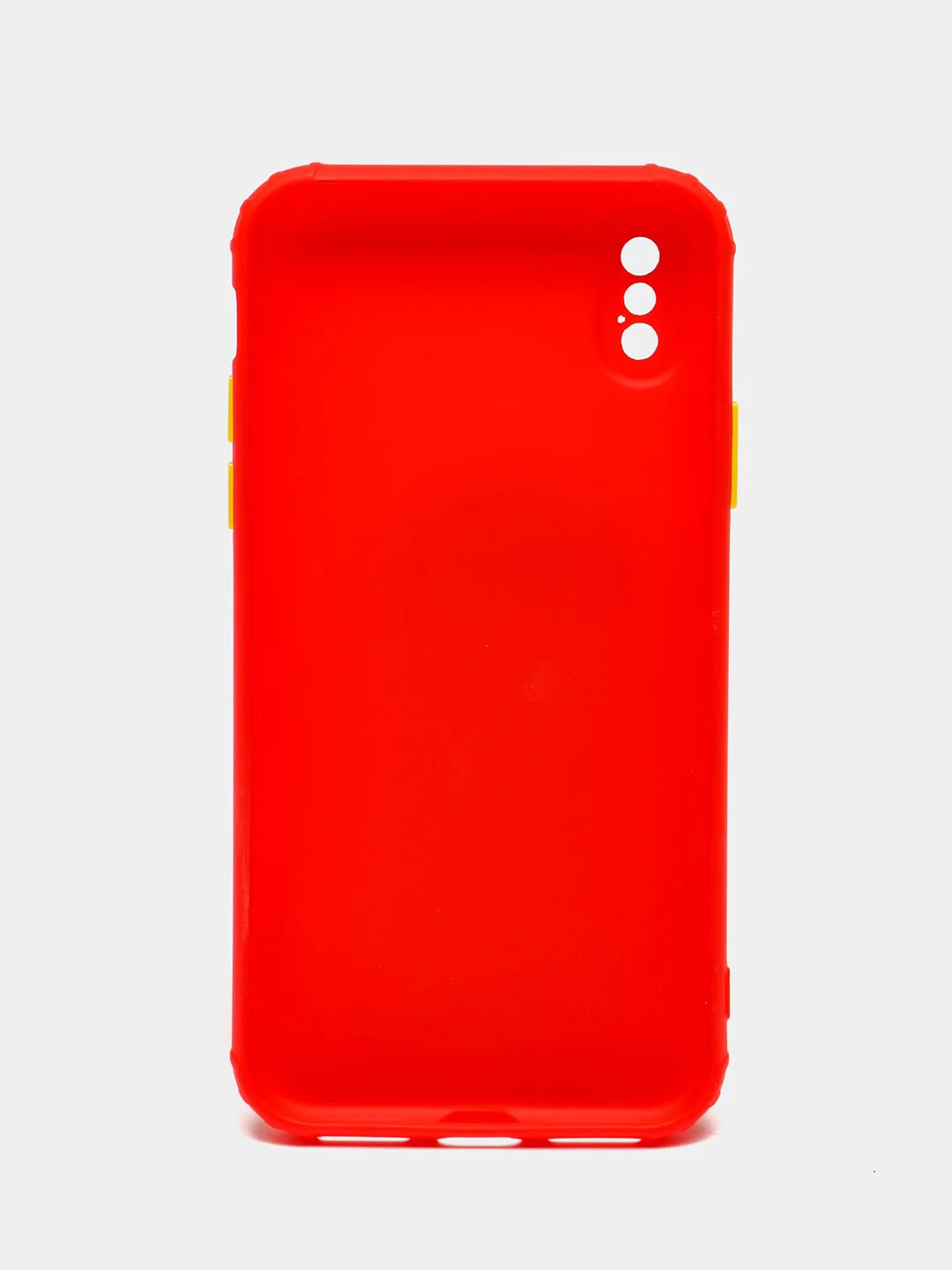 Красный чехол iPhone X / Xs силиконовый противоударный цветной матовый