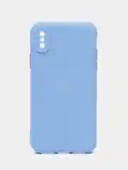 Голубой чехол iPhone X / Xs силиконовый противоударный цветной матовый