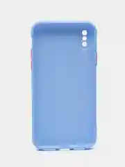 Голубой чехол iPhone X / Xs силиконовый противоударный цветной матовый