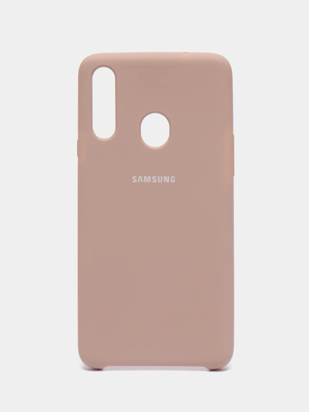 Бежевый чехол силиконовый Silicone Cover Case для Samsung Galaxy A20S, A60, M40