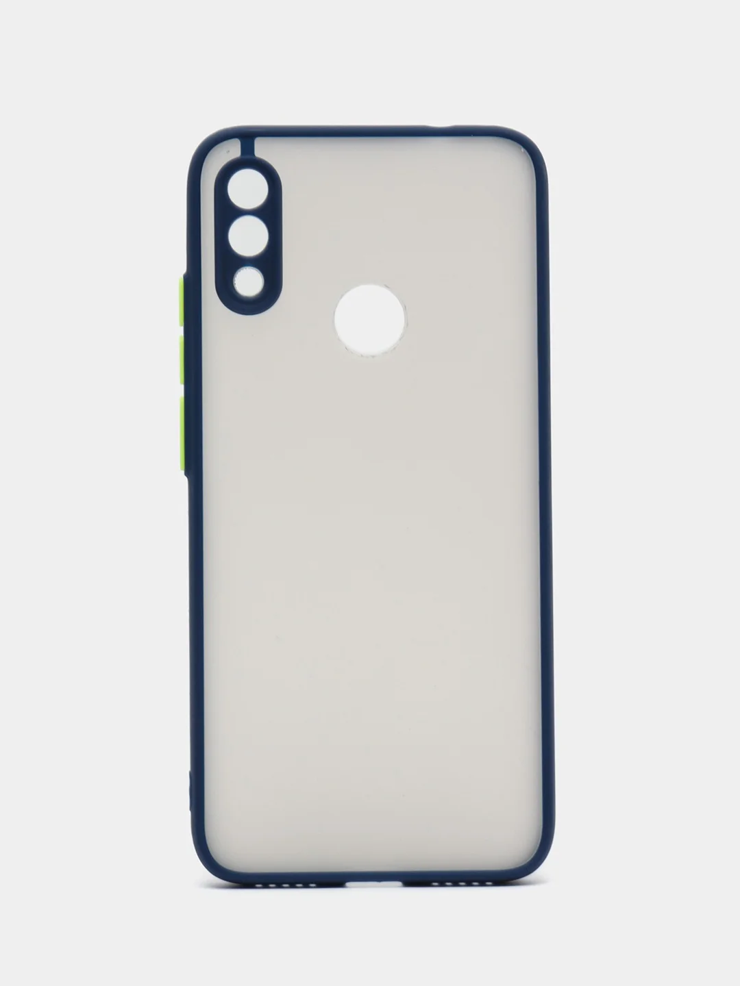 Синий чехол для Xiaomi Redmi Note 7 матовый пластиковый полупрозрачный
