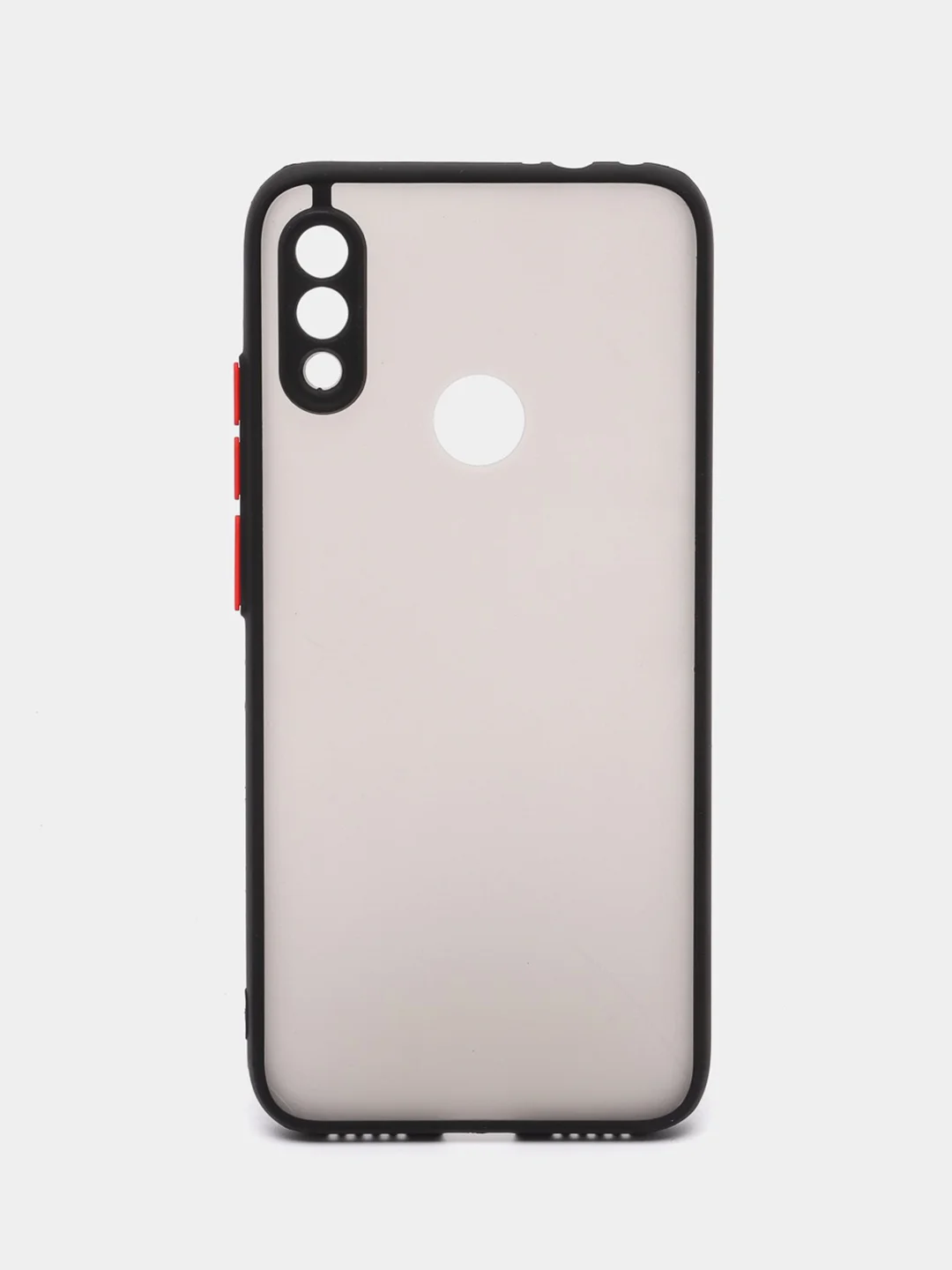 Черный чехол для Xiaomi Redmi Note 7 матовый пластиковый полупрозрачный