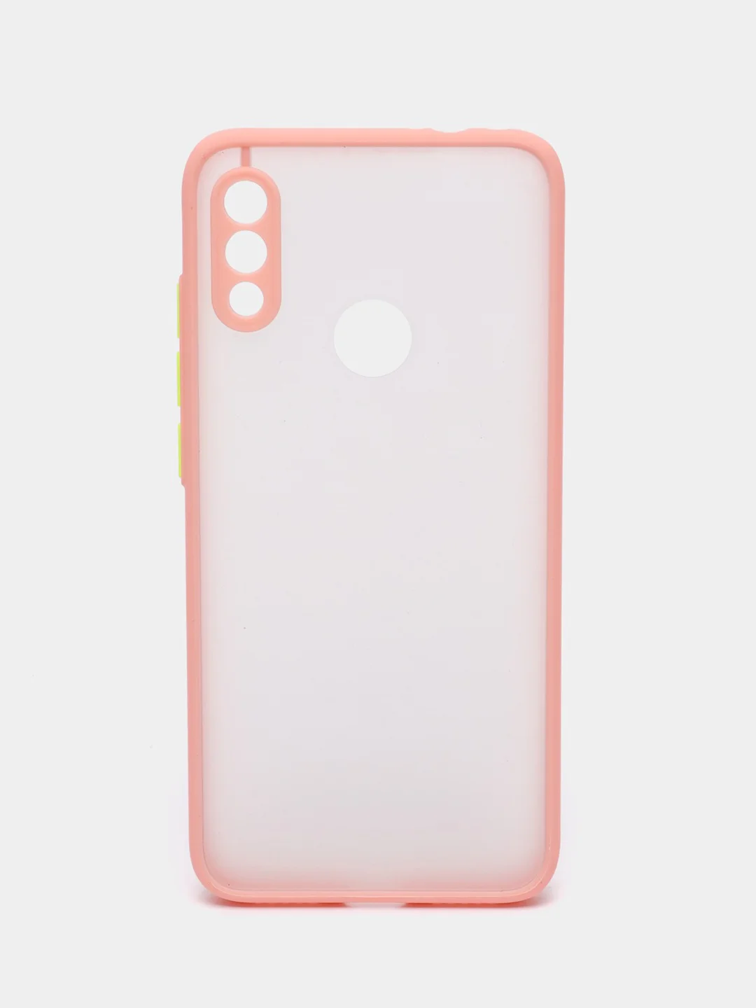 Розовый чехол для Xiaomi Redmi Note 7 матовый пластиковый полупрозрачный