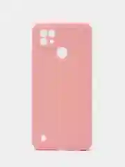 Розовый чехол для Realme C21 силиконовый матовый, цветной