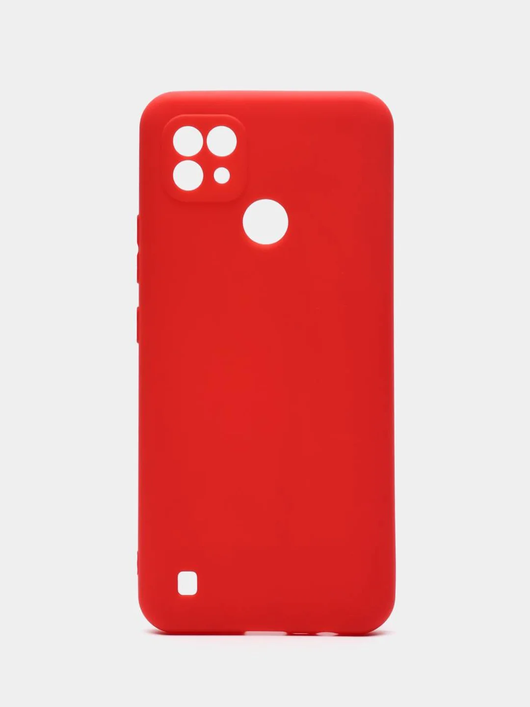 Красный чехол для Realme C21 силиконовый матовый, цветной