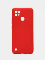 Красный чехол для Realme C21 силиконовый матовый, цветной