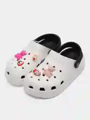 Белый сабо женские, с джибитсами