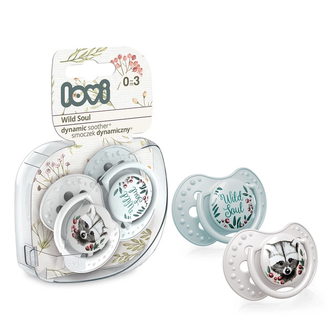 LOVI Wild Soul Пустышка силиконовая динамическая 0-3 месяцев, 2 штуки