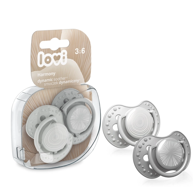 LOVI Harmony Пустышка силиконовая динамическая 3-6 месяцев, 2 штуки