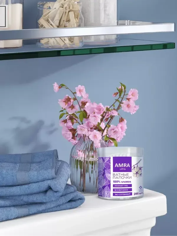 AMRA Ватные палочки 200 шт, 3 упаковки