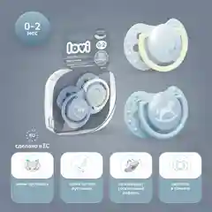 Розовый lovi Baby Shower Пустышка силиконовая динамическая 0-2 месяцев, 2 шт