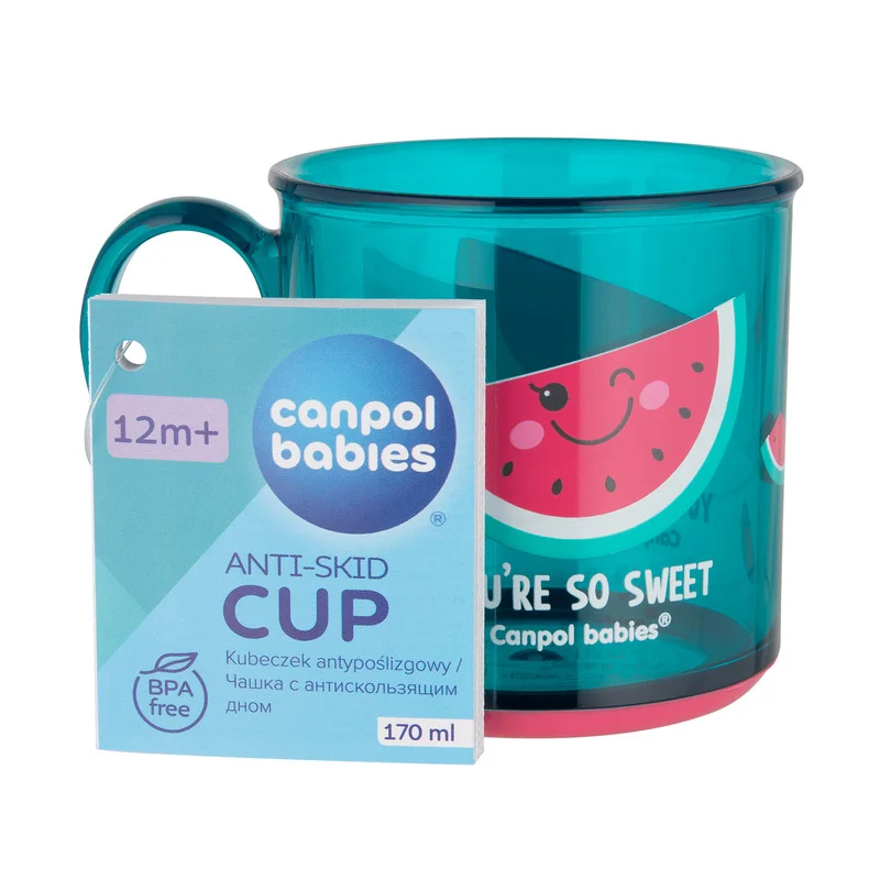 Бирюзовый canpol babies So Cool Чашка с антискользящим покрытием дна, 170 мл