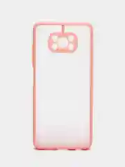 Розовый чехол для Xiaomi Poco X3 матовый пластиковый Сяоми Поко Х3