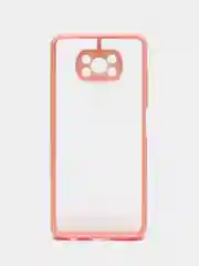 Розовый чехол для Xiaomi Poco X3 матовый пластиковый Сяоми Поко Х3