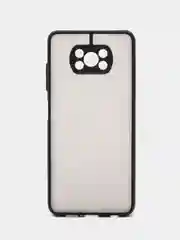 Черный чехол для Xiaomi Poco X3 матовый пластиковый Сяоми Поко Х3