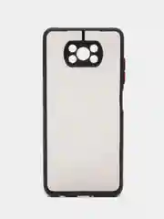 Черный чехол для Xiaomi Poco X3 матовый пластиковый Сяоми Поко Х3