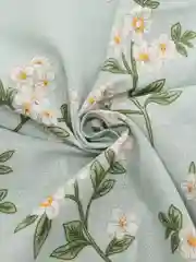 Мятный комплект постельного белья 2 СПАЛЬНЫЙ Хлопок / Сатин Хоум Текстиль / Евро 1,5 СП