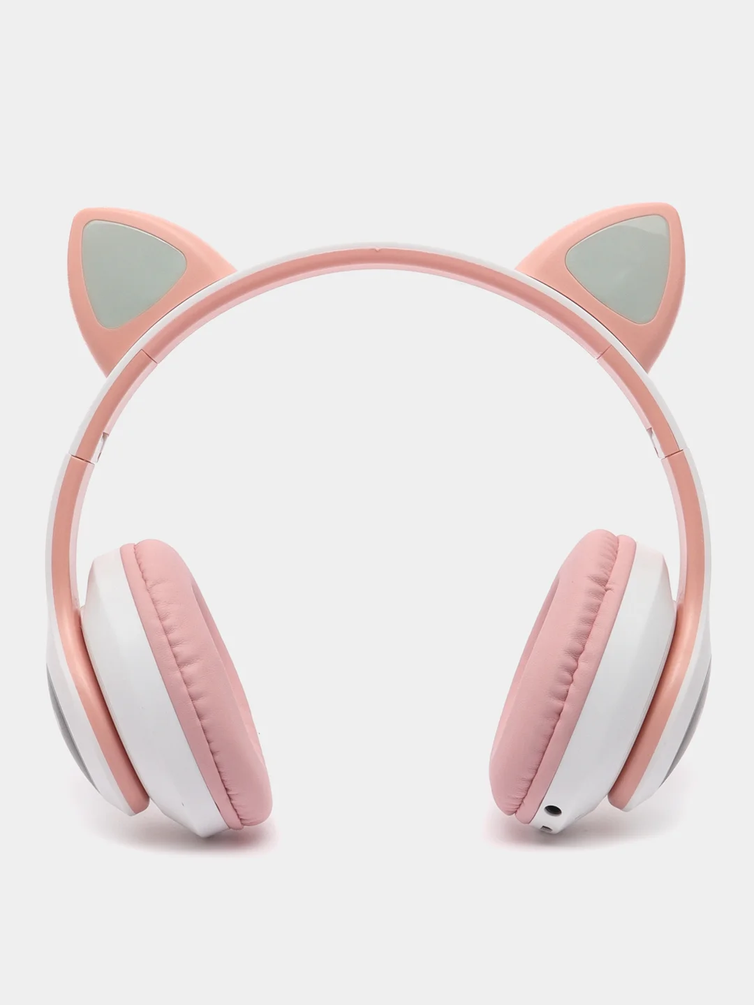 Розовый беспроводные светящиеся Bluetooth наушники с кошачьими ушками, с микрофоном, RGB подсветкой