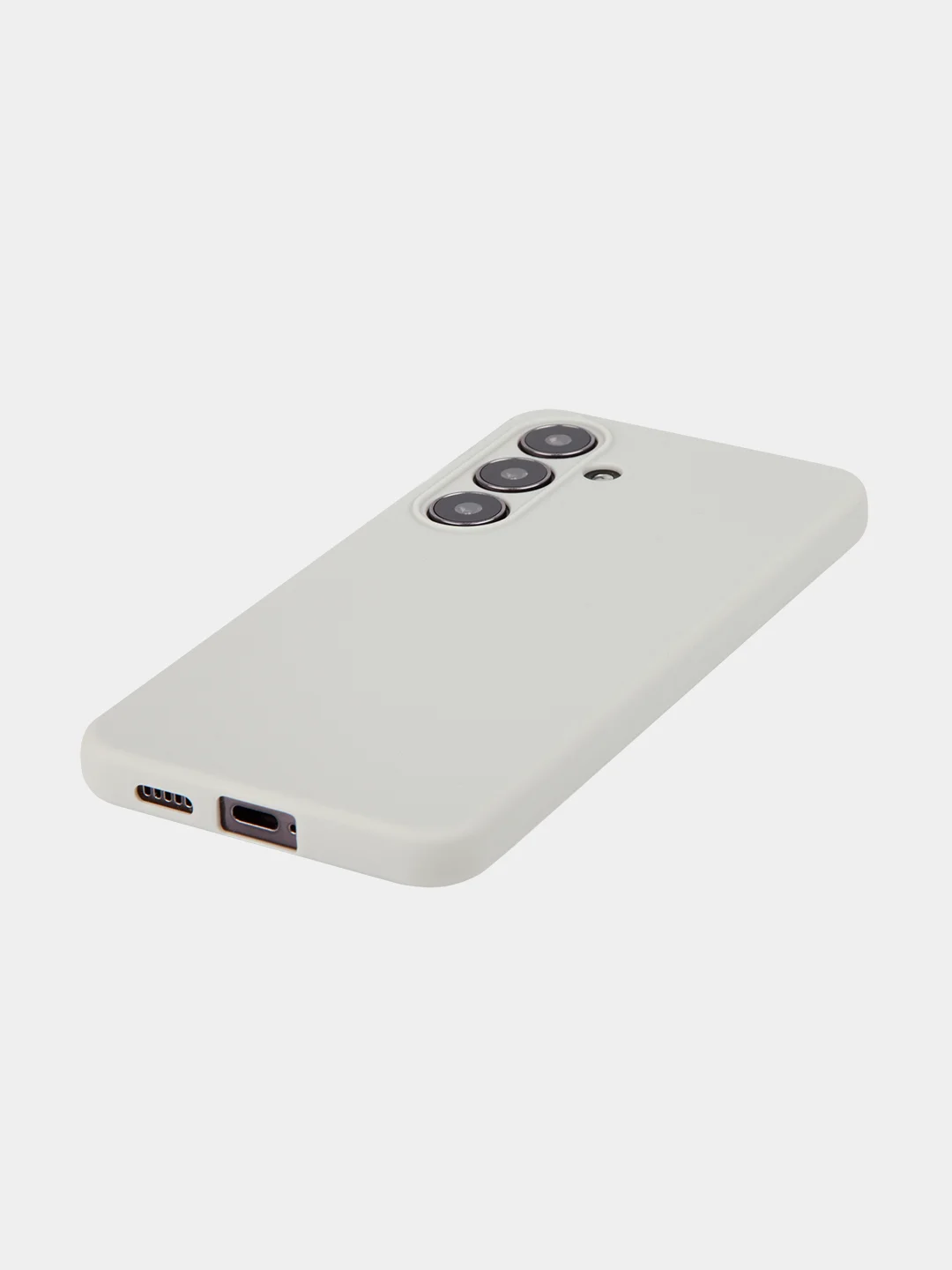 Серый чехол для Samsung Galaxy S24/S24 Plus/S24 Ultra силиконовый BROSCORP матовый / прозрачный