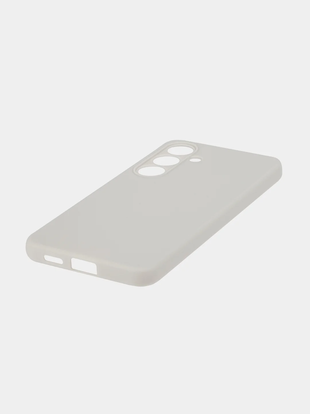 Серый чехол для Samsung Galaxy S24/S24 Plus/S24 Ultra силиконовый BROSCORP матовый / прозрачный