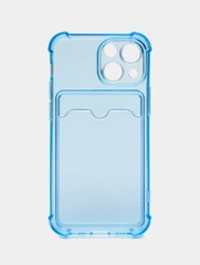 Чехол с карманом для пластиковых карт iPhone 7,8,SE,Х,XS,XR,11,12,13 pro/max, силиконовый