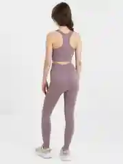 Розовый женский спортивный бесшовный костюм