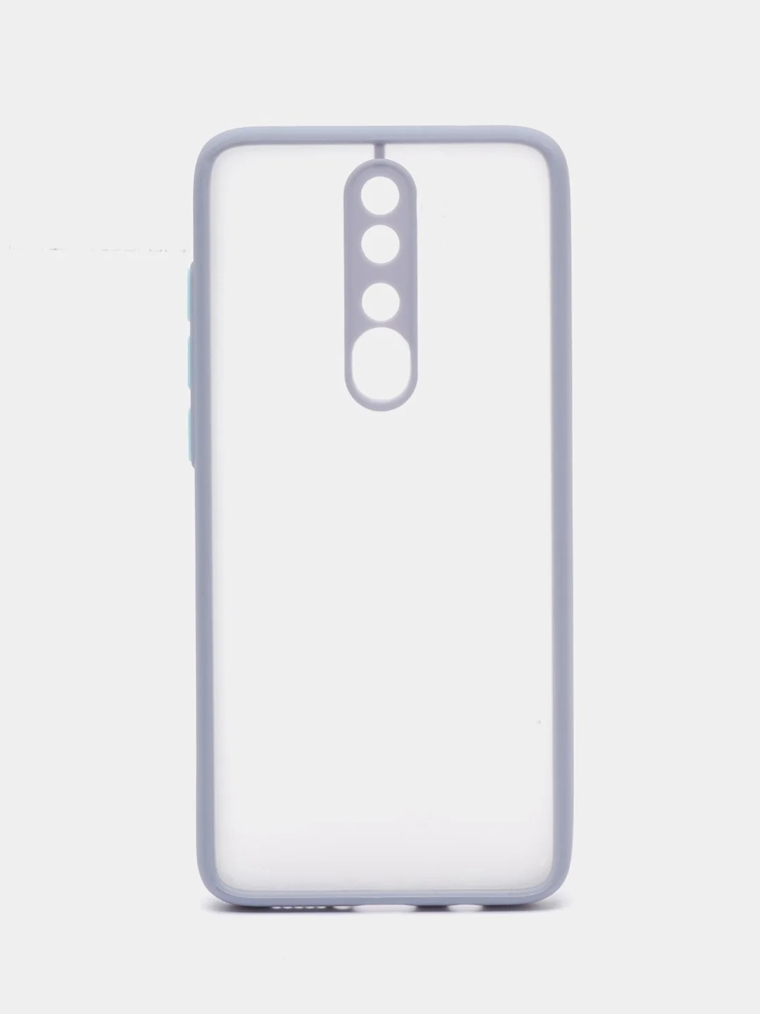 Синий меланж чехол Xiaomi Redmi Note 8 Pro пластиковый матовый с цветными кнопками (Редми Нот 8 Про)