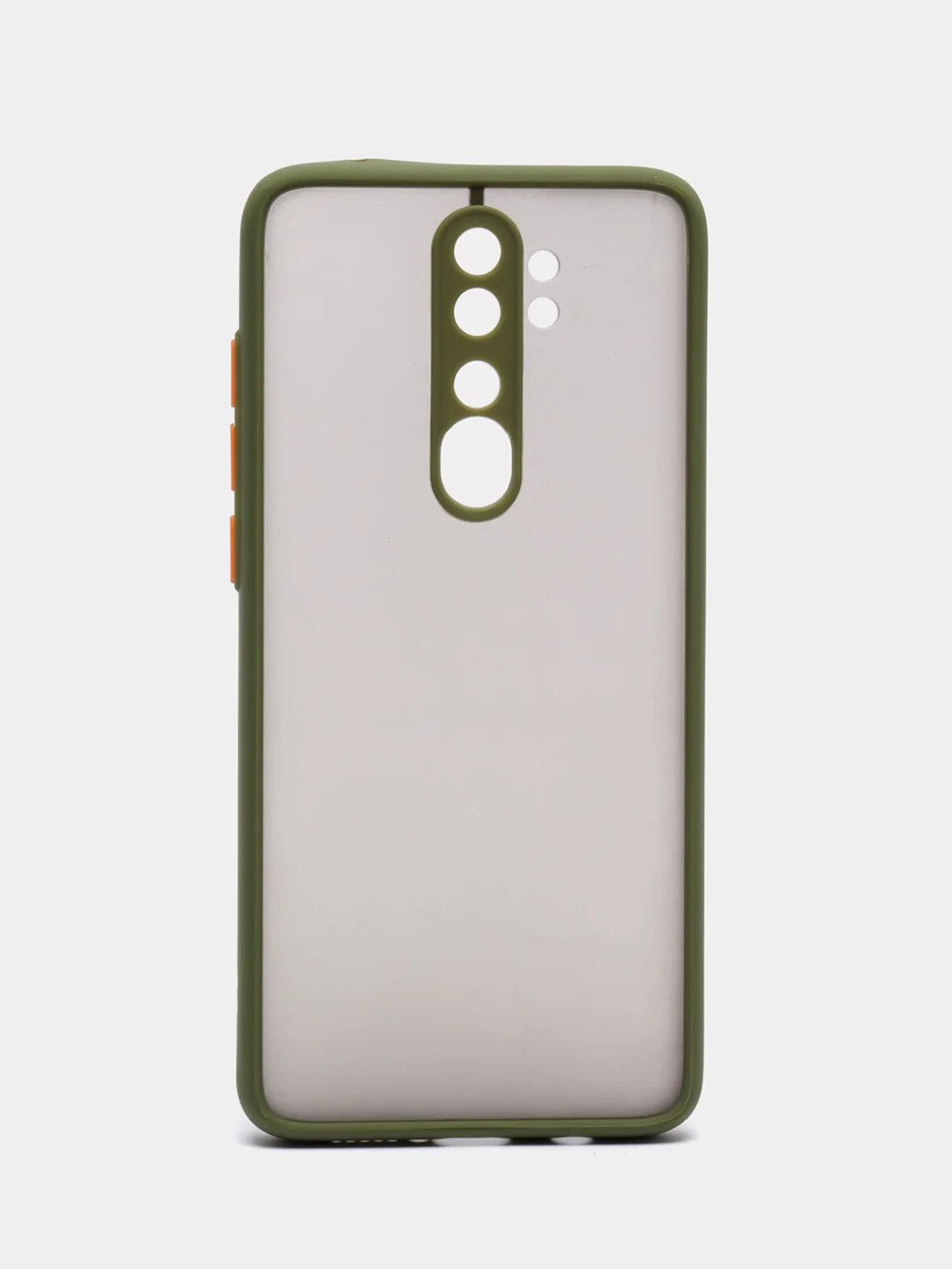 Лесной зеленый чехол Xiaomi Redmi Note 8 Pro пластиковый матовый с цветными кнопками (Редми Нот 8 Про)