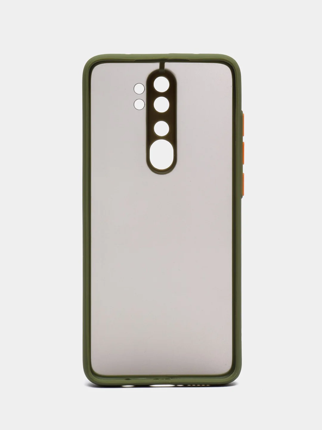 Лесной зеленый чехол Xiaomi Redmi Note 8 Pro пластиковый матовый с цветными кнопками (Редми Нот 8 Про)