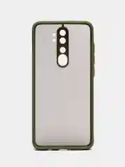 Лесной зеленый чехол Xiaomi Redmi Note 8 Pro пластиковый матовый с цветными кнопками (Редми Нот 8 Про)