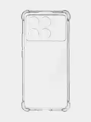 Прозрачный чехол для Xiaomi Poco X6 Pro Redmi K70E противоударный силиконовый BROSCORP усиленные углы