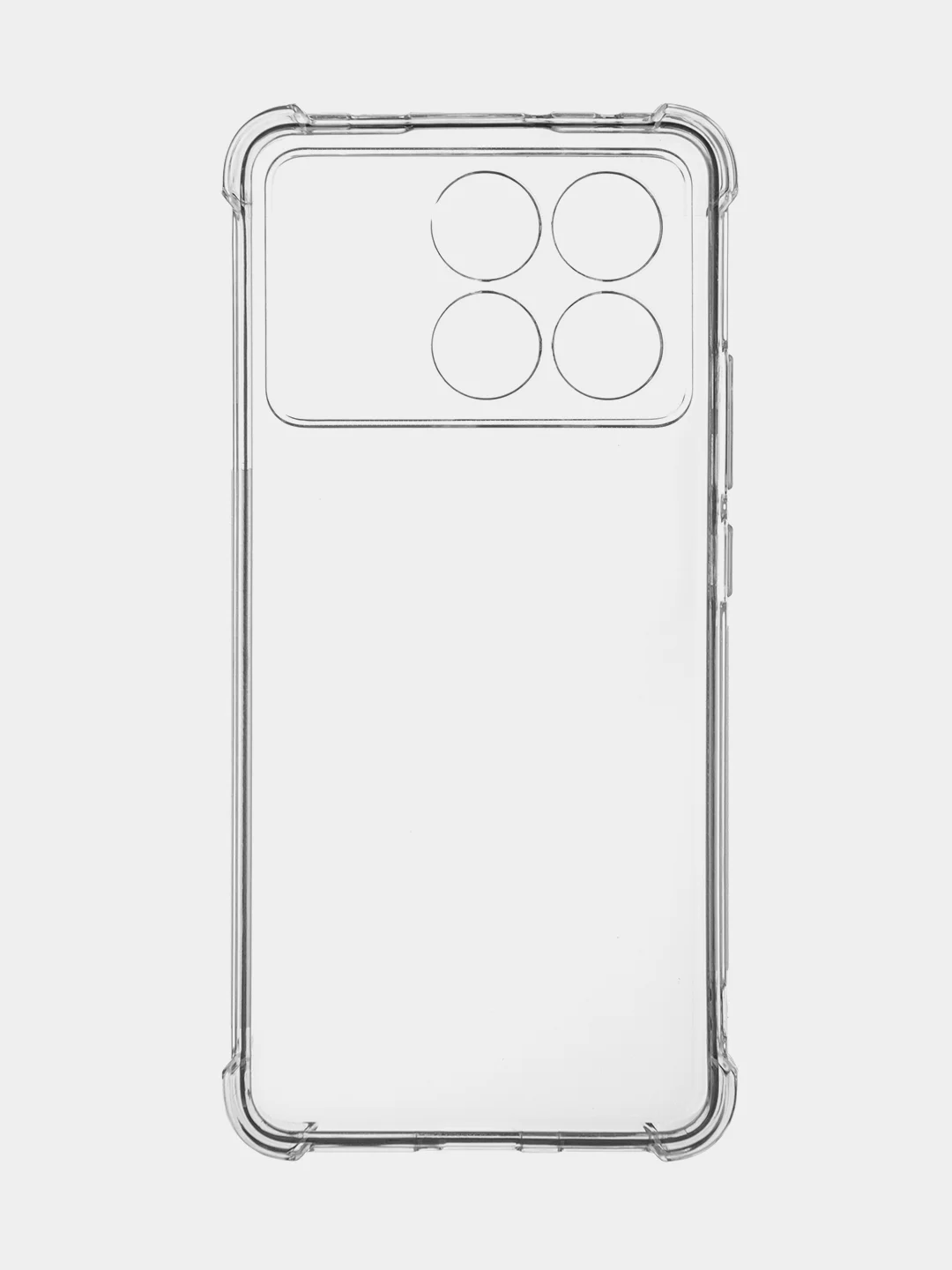 Прозрачный чехол для Xiaomi Poco X6 Pro Redmi K70E противоударный силиконовый BROSCORP усиленные углы