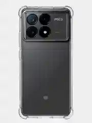 Прозрачный чехол для Xiaomi Poco X6 Pro Redmi K70E противоударный силиконовый BROSCORP усиленные углы