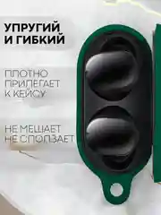 Тёмно-зелёный чехол для беспроводных наушников Xiaomi Redmi Buds 4 силиконовый КАРТОФАН матовый