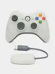 Белый беспроводной геймпад/джостик XBOX 360 и PC controller