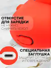 Красный чехол для беспроводных наушников Xiaomi Redmi Buds 4 силиконовый КАРТОФАН матовый