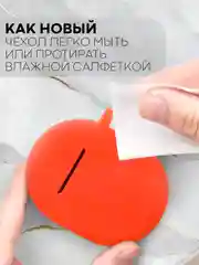 Красный чехол для беспроводных наушников Xiaomi Redmi Buds 4 силиконовый КАРТОФАН матовый