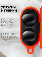 Красный чехол для беспроводных наушников Xiaomi Redmi Buds 4 силиконовый КАРТОФАН матовый