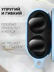 Голубой чехол для беспроводных наушников Xiaomi Redmi Buds 4 силиконовый КАРТОФАН матовый