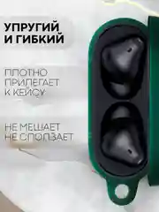 Тёмно-зелёный чехол на Xiaomi Redmi Buds 4 Pro для беспроводных наушников КАРТОФАН силиконовый матовый