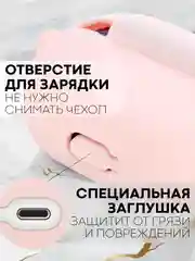 Розовый чехол на Xiaomi Redmi Buds 4 Pro для беспроводных наушников КАРТОФАН силиконовый матовый