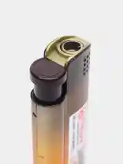 Желтый зажигалка металлическая, газовая, автоген, заправляемая