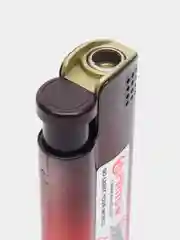 Красный зажигалка металлическая, газовая, автоген, заправляемая