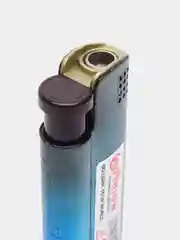 Синий зажигалка металлическая, газовая, автоген, заправляемая