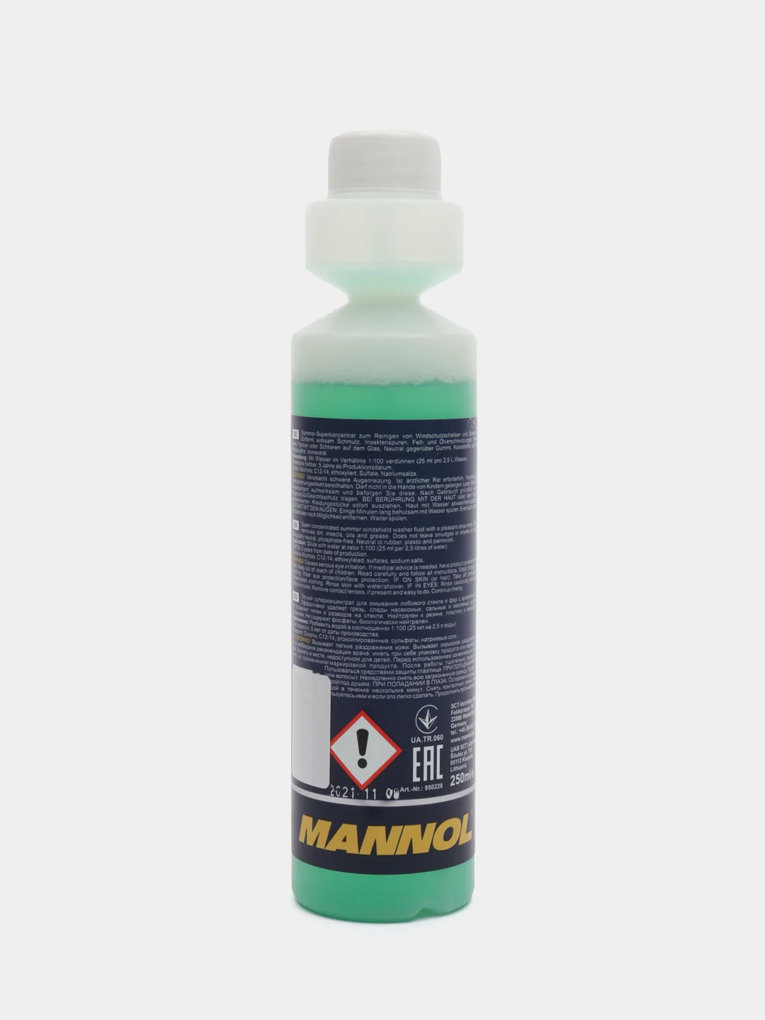 Жидкость стеклоомывателя MANNOL 0,25 л / концентрат 1:100 Scheiben-Reiniger