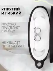 Черный чехол на Realme Buds Air 3 для беспроводных наушников КАРТОФАН силиконовый матовый