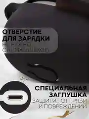 Черный чехол на Realme Buds Air 3 для беспроводных наушников КАРТОФАН силиконовый матовый