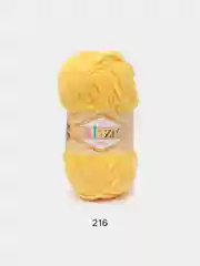 Желтый пряжа плюшевая Alize Softy, микрополиэстер, 50 г, 115 м